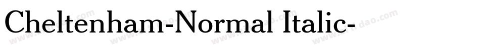 Cheltenham-Normal Italic字体转换